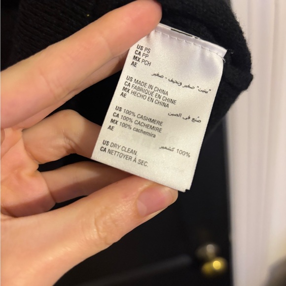 Charter Club Black 100% Cashmere Sweater Petite Small - Picture 3 of 3